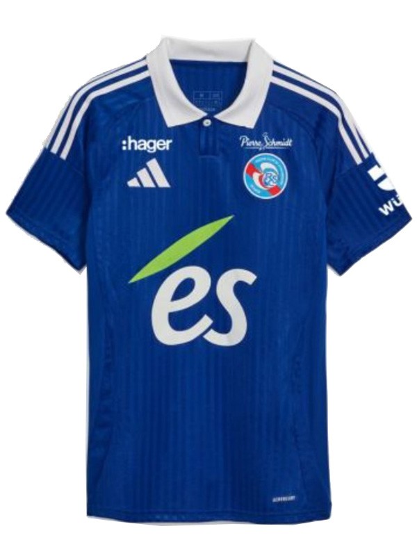 RC Strasbourg Alsace maillot domicile uniforme de football adulte kit de vêtements de sport pour hommes haut de football chemise 2024-2025